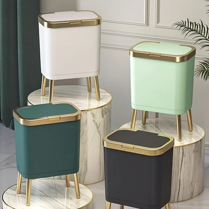 15L Modern Odour-Sealing Trash Can with Elevated Legs | Stylish Waste Bin for Kitchen, Living & Bathroom 2