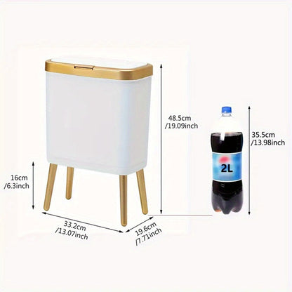 15L Modern Odour-Sealing Trash Can with Elevated Legs | Stylish Waste Bin for Kitchen, Living & Bathroom 4