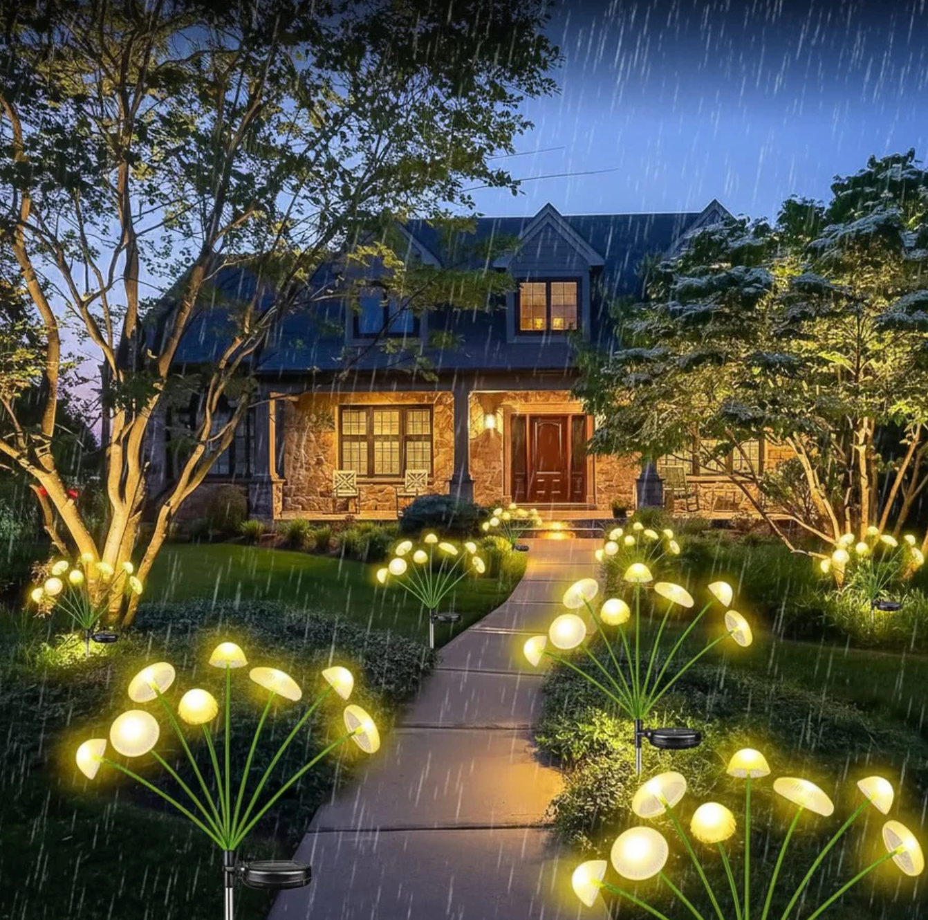 Solar LED garden decorative lights – mushroom lamps for gardens, paths and terraces 3