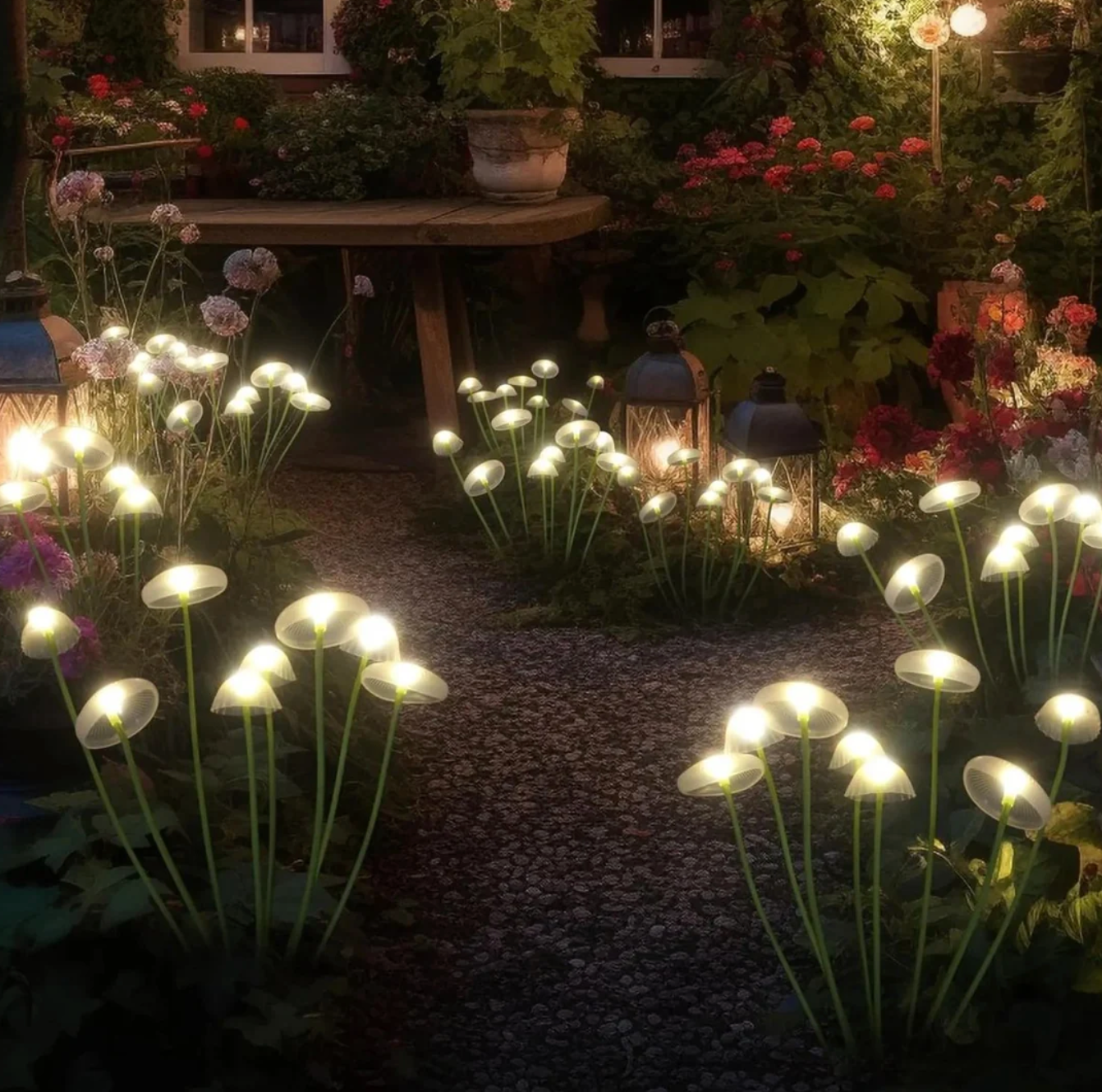 Solar LED garden decorative lights – mushroom lamps for gardens, paths and terraces 4