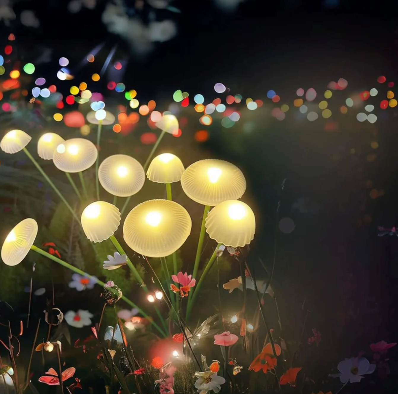 Solar LED garden decorative lights – mushroom lamps for gardens, paths and terraces 6
