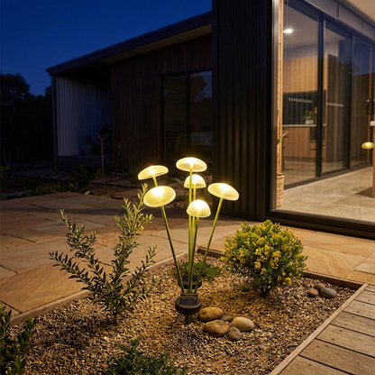 Elara Haus Enchanting Weatherproof Solar Mushroom Garden Lights