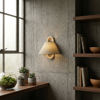 Elara Haus Equestrian Loop – Cone Parchment Feature Sconce