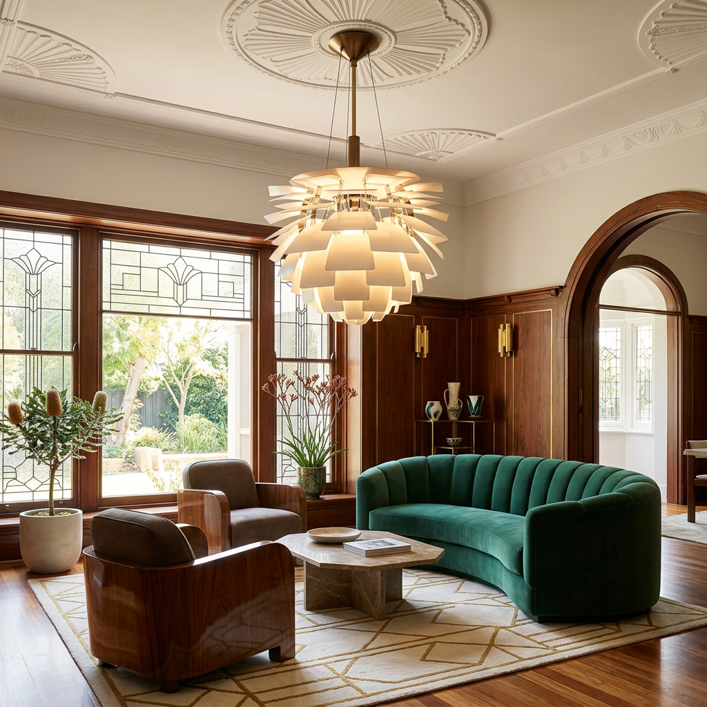 Elara Haus Exclusive Art Deco Artichoke Pendant Lamp
