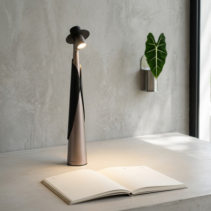 Elara Haus Figure Form Desk Lamp with Hat Light Head