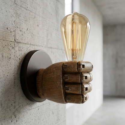 Elara Haus Fist-Shaped Resin Wall Sconce