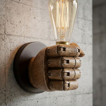 Elara Haus Fist-Shaped Resin Wall Sconce