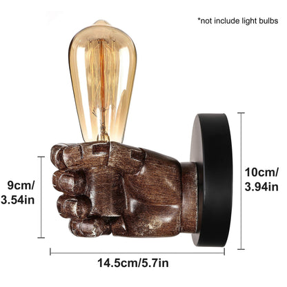 Industrial Hand Wall Lamp | Resin E26 Wall Sconce 4