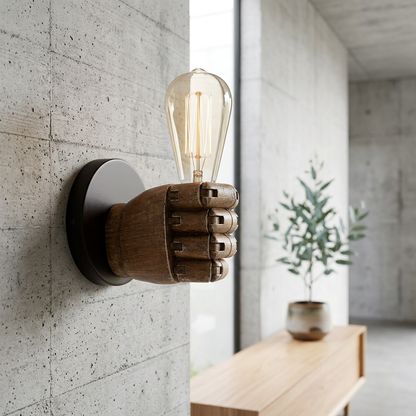 Elara Haus Fist-Shaped Resin Wall Sconce