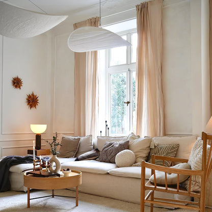 Elara Haus Floating Cloud Pendant - Modern Paper-Like Fabric Light