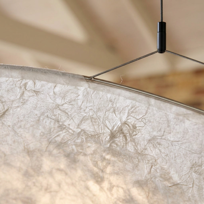Elara Haus Floating Cloud Pendant - Modern Paper-Like Fabric Light