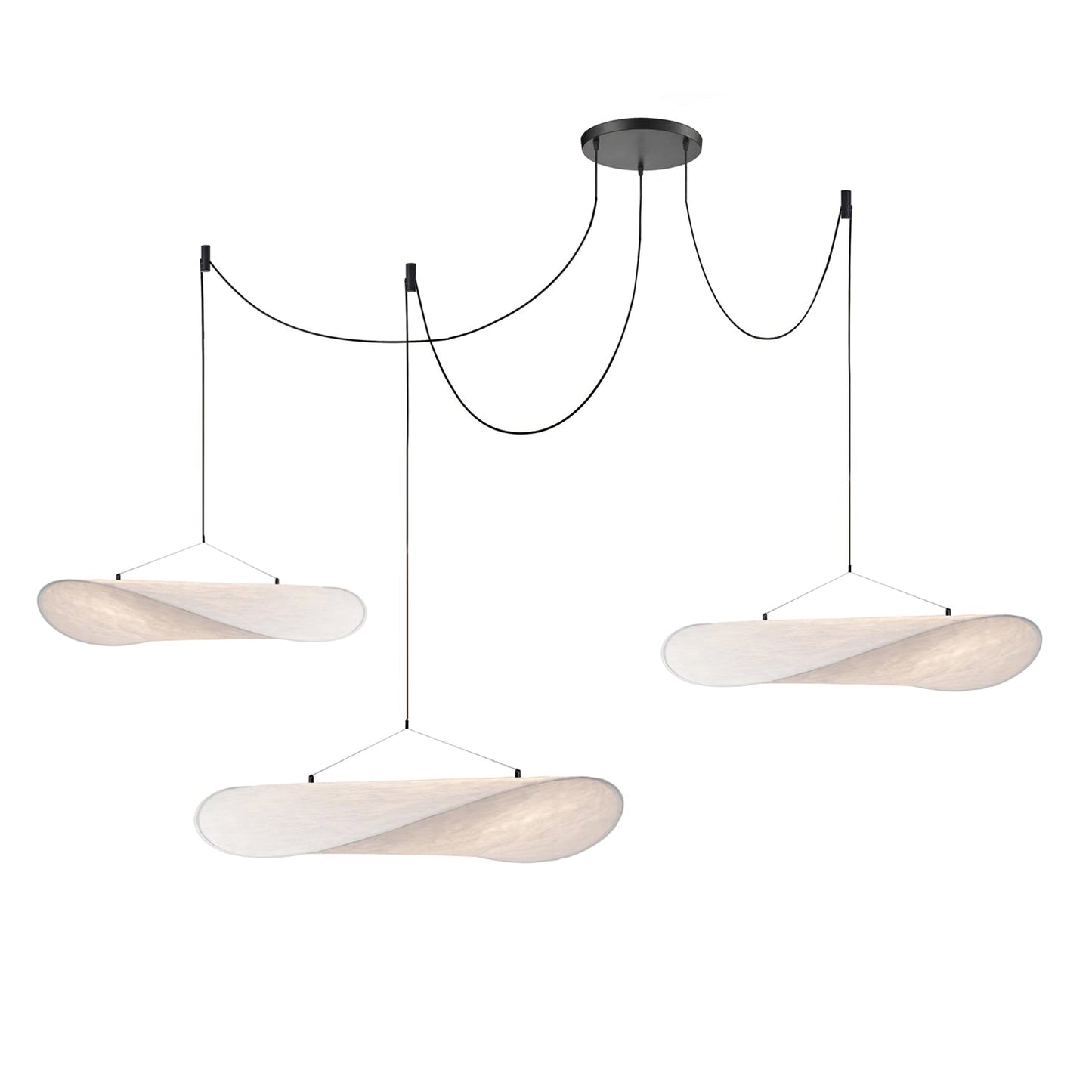 Elara Haus Floating Cloud Pendant - Modern Paper-Like Fabric Light