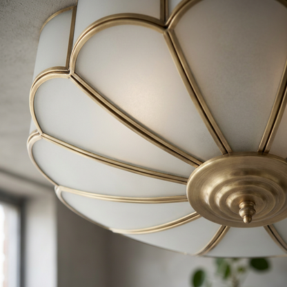 Elara Haus Floral Glass Flush Mount Ceiling Light