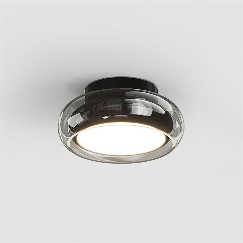 Elara Haus Flush Mount Ceiling Light - Cognac Glass LED Ceiling Light Fixture 9