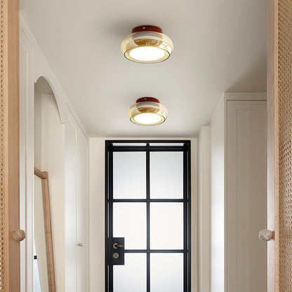 Elara Haus Flush Mount Ceiling Light - Cognac Glass LED Ceiling Light Fixture 6