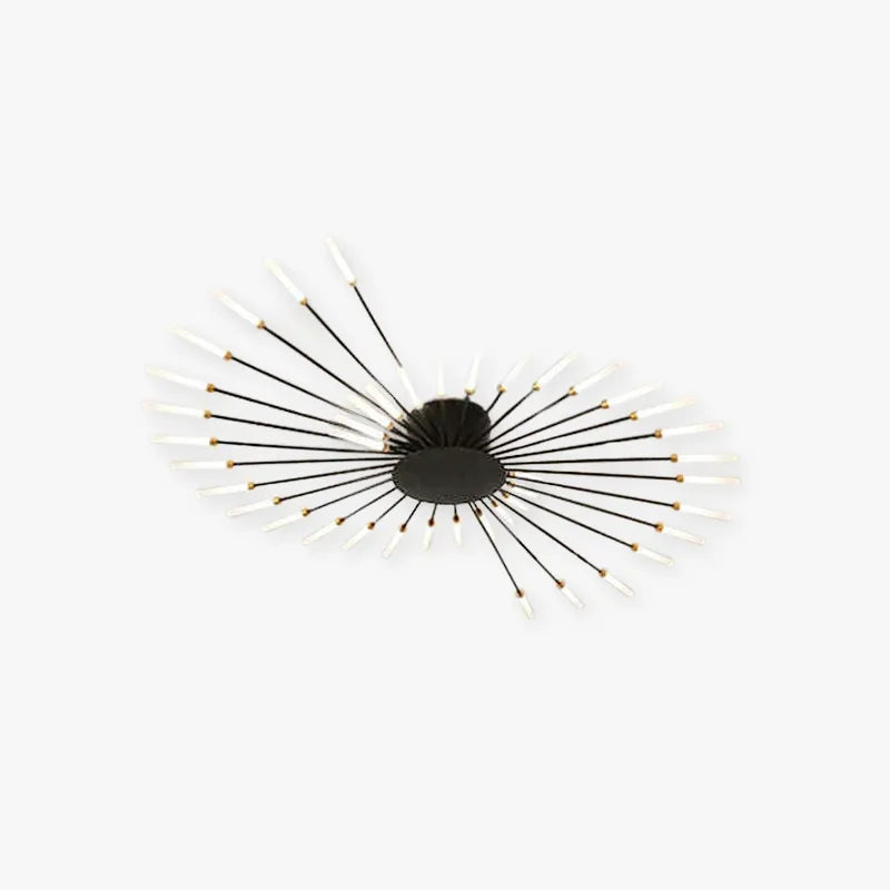 Elara Haus Flush Mount Ceiling Light - Metal Acrylic Black Gold LED Ceiling Lights 1