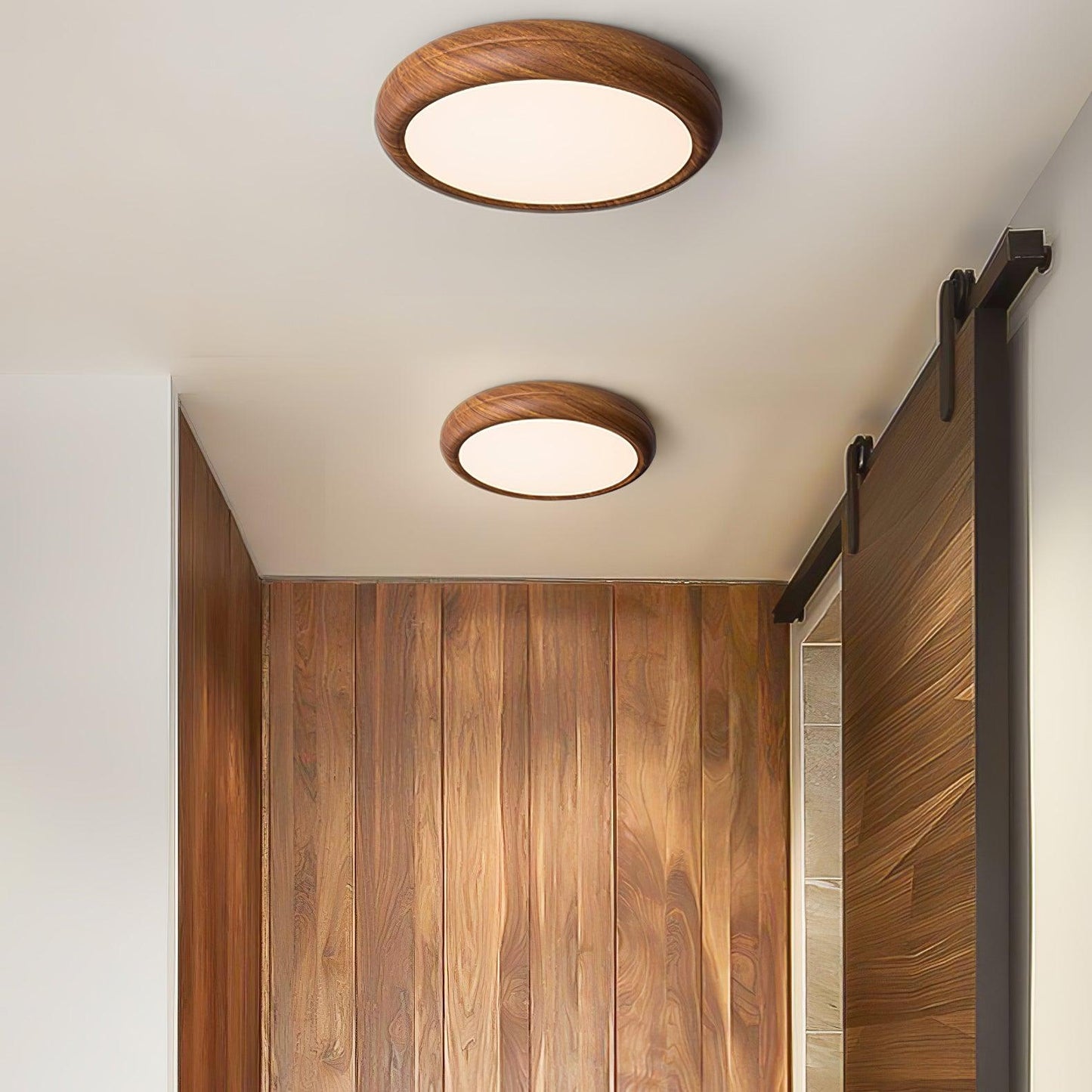 Elara Haus Flush Mount Ceiling Light - Metal Acrylic Dimmable LED Ceiling Light Fixture 4