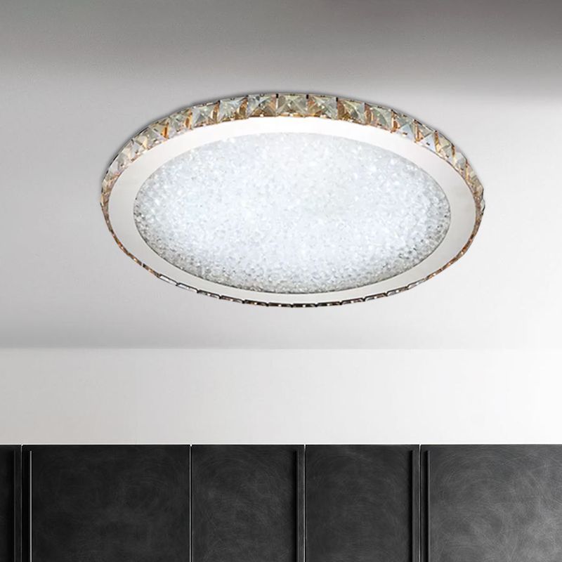 Elara Haus Flush Mount Ceiling Light - Metal and Crystal LED Ceiling Lights 8
