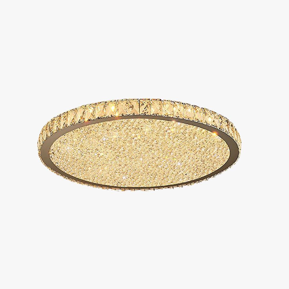 Elara Haus Flush Mount Ceiling Light - Metal and Crystal LED Ceiling Lights 1