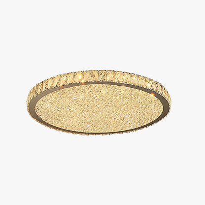 Elara Haus Flush Mount Ceiling Light - Metal and Crystal LED Ceiling Lights 1