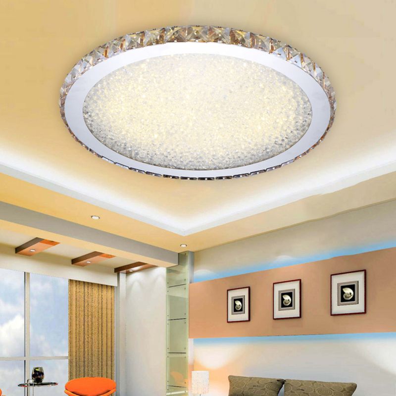 Elara Haus Flush Mount Ceiling Light - Metal and Crystal LED Ceiling Lights 5