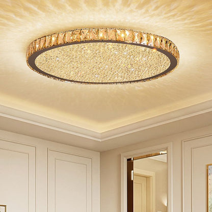 Elara Haus Flush Mount Ceiling Light - Metal and Crystal LED Ceiling Lights 6