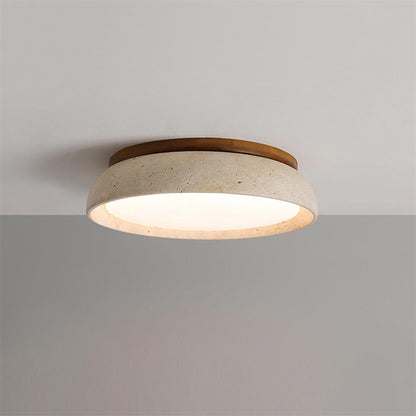 Elara Haus Flush Mount Ceiling Light - Natural Travertine LED Ceiling Light Fixture 8