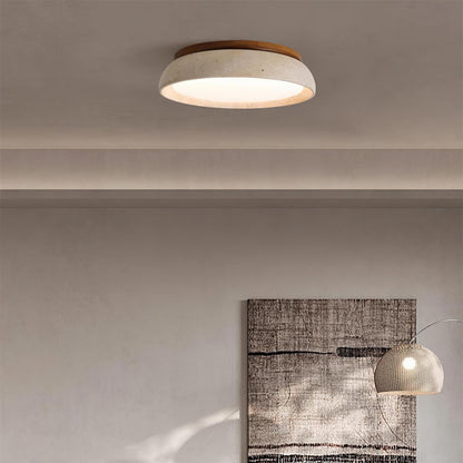 Elara Haus Flush Mount Ceiling Light - Natural Travertine LED Ceiling Light Fixture 3