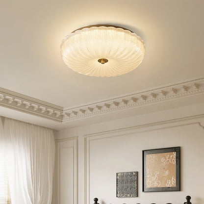 Elara Haus Flush Mount Ceiling Light - Ripple Glass LED Ceiling Light Fixture 10