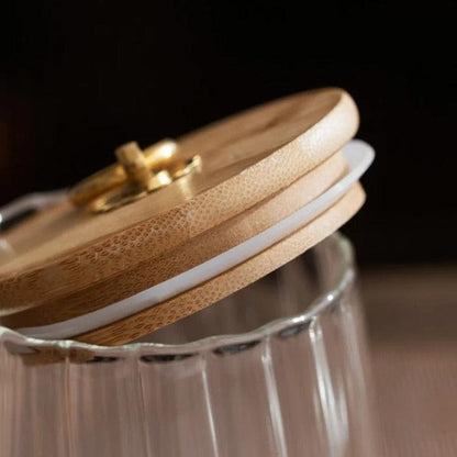 Relief Storage Container | Glass & Wood 2