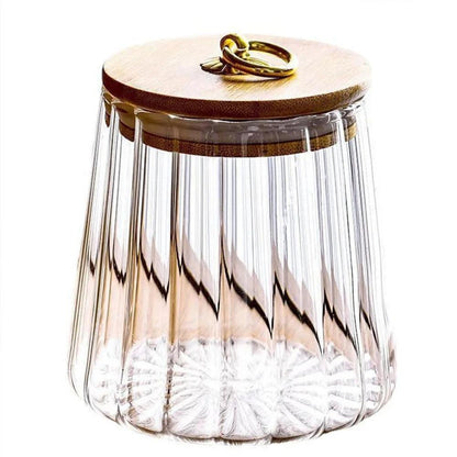 Relief Storage Container | Glass & Wood 3