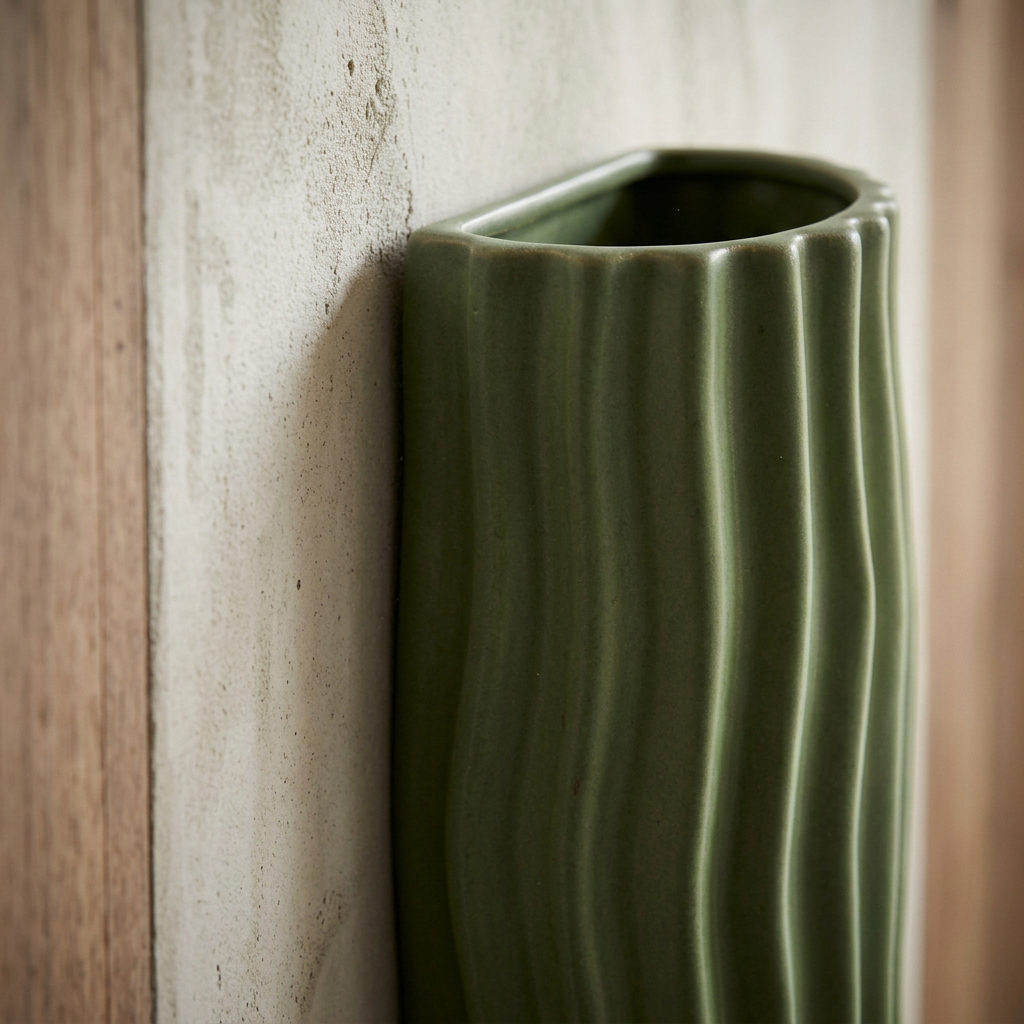 Elara Haus Fluted Resin Wall Sconce