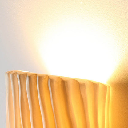 Contemporary Nordic Resin Striped Half Cylinder 2-Light Wall Sconce Lamp for Living Room 5