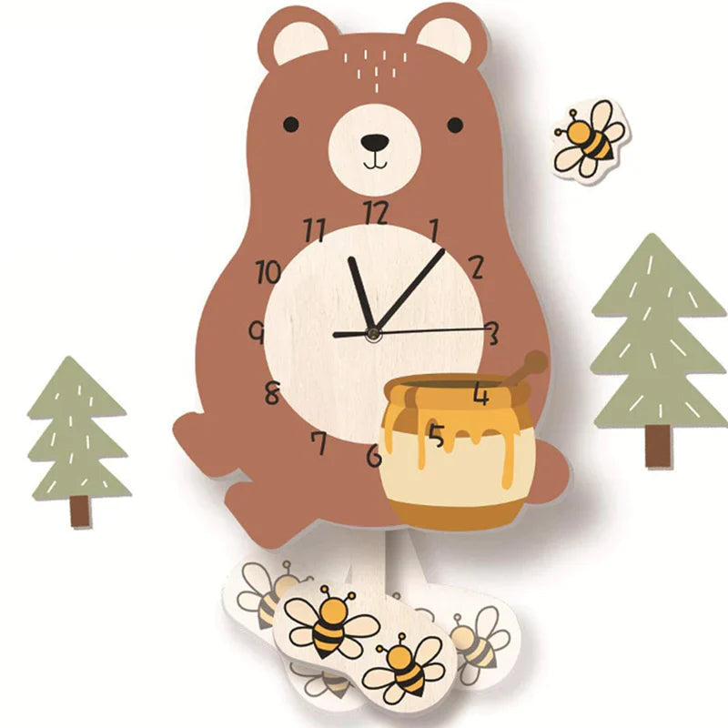 Brilvo - Animal Wall Clock for Children 5