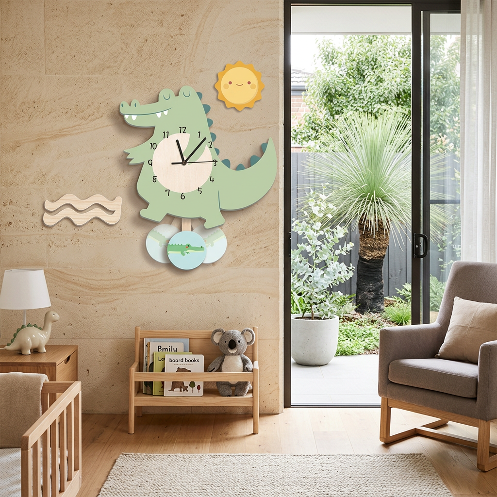 Elara Haus Fun Cartoon Nursery Timepiece