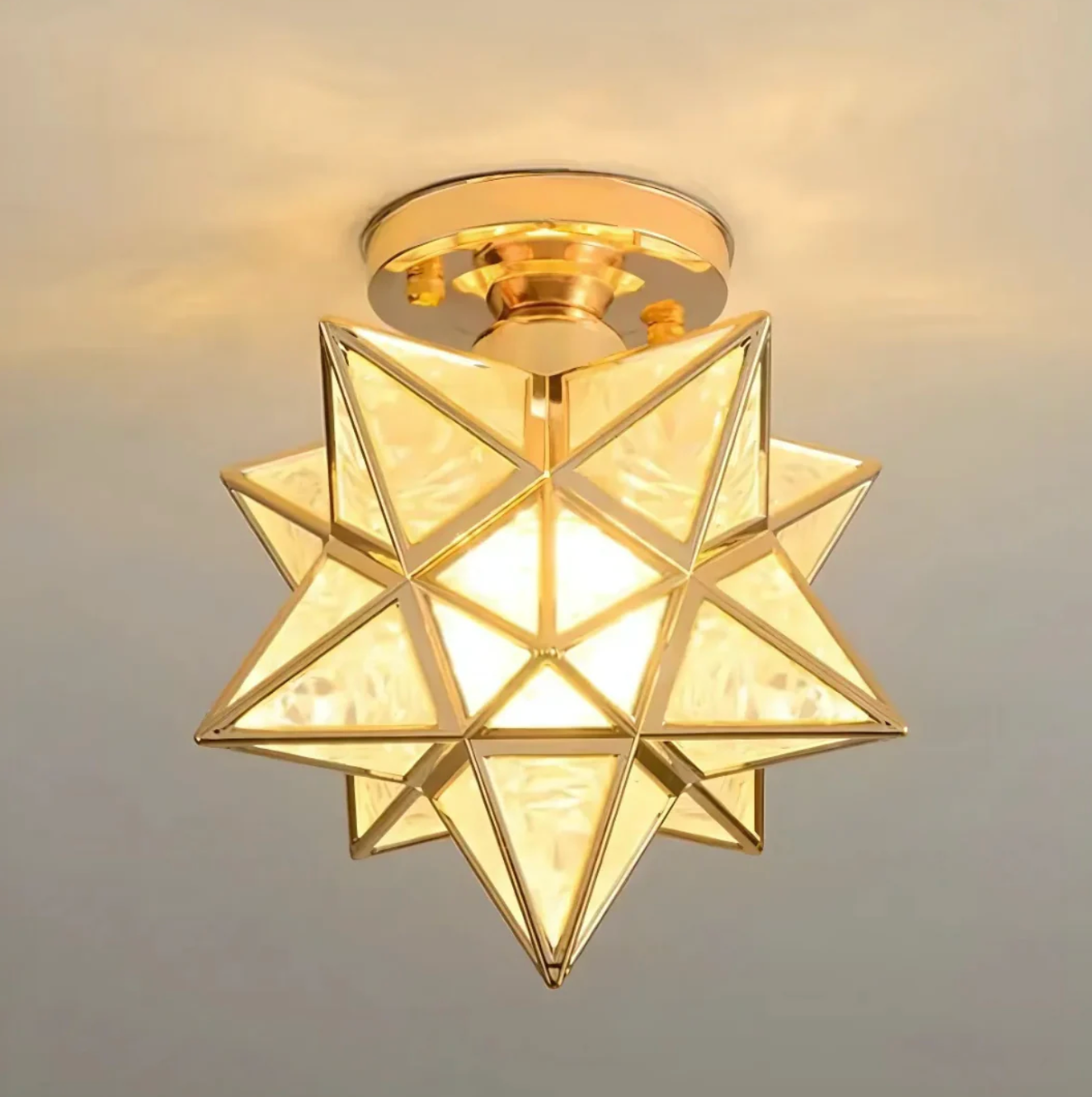 Geometric star-shaped ceiling lamp – a modern decorative ceiling lamp 0