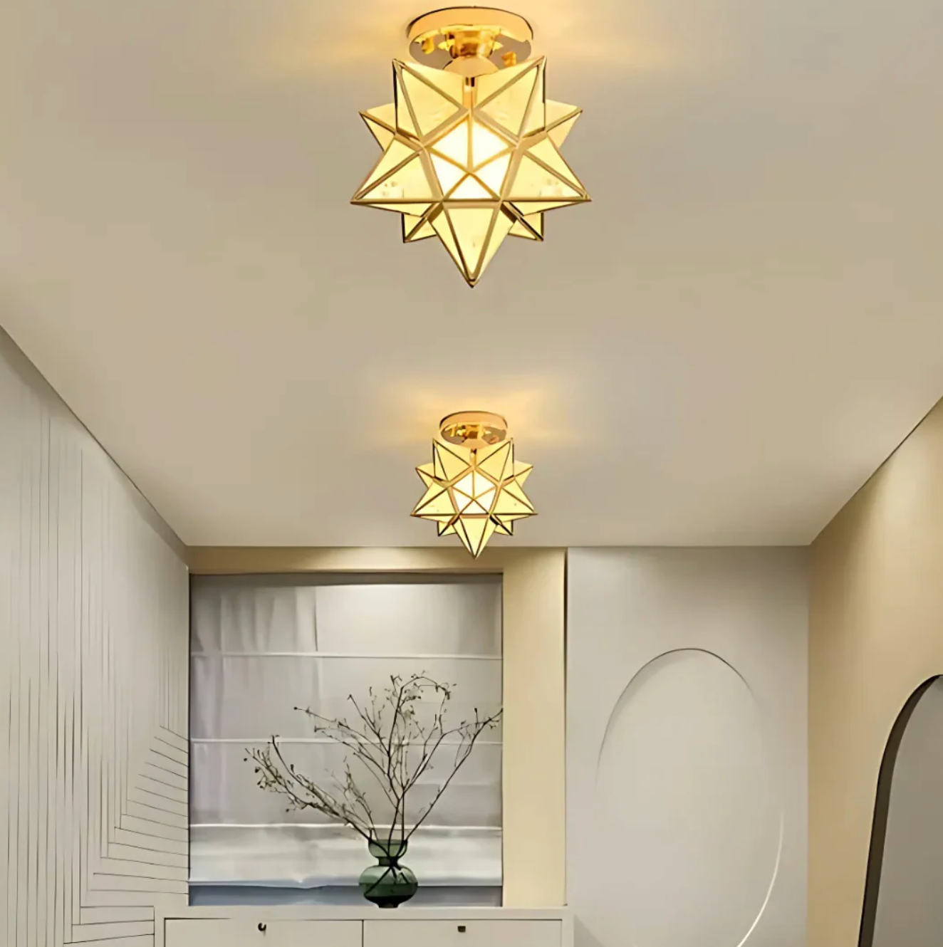 Geometric star-shaped ceiling lamp – a modern decorative ceiling lamp 2