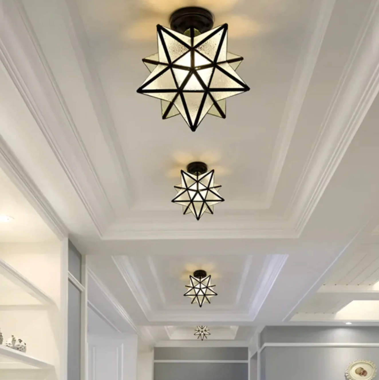 Geometric star-shaped ceiling lamp – a modern decorative ceiling lamp 3