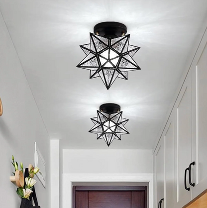 Geometric star-shaped ceiling lamp – a modern decorative ceiling lamp 4