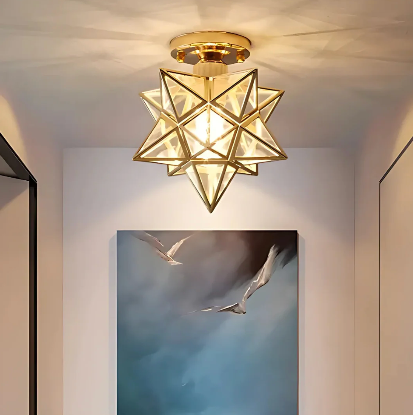 Geometric star-shaped ceiling lamp – a modern decorative ceiling lamp 5