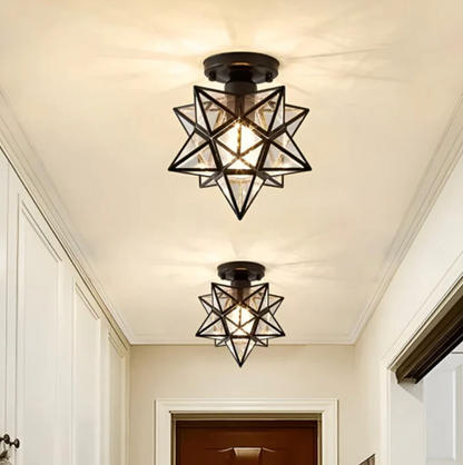 Geometric star-shaped ceiling lamp – a modern decorative ceiling lamp 6