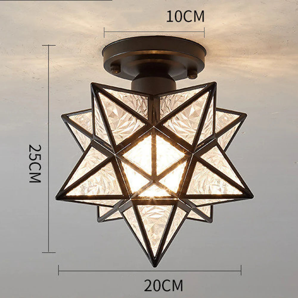 Geometric star-shaped ceiling lamp – a modern decorative ceiling lamp 7