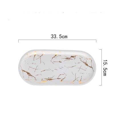 Marble Glaze Ceramic Party Tableware 10