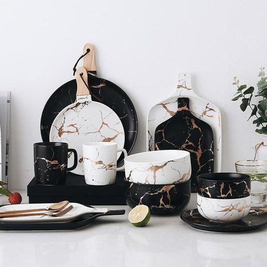 Marble Glaze Ceramic Party Tableware 1