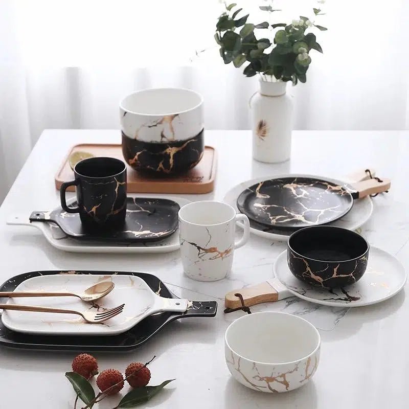 Marble Glaze Ceramic Party Tableware 2