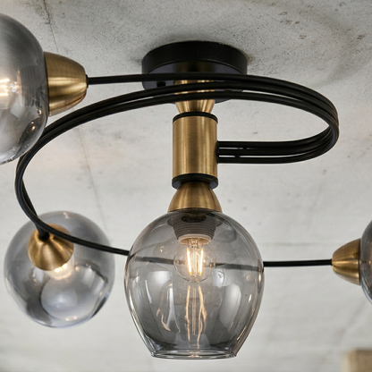 Elara Haus Glass Flush Mount Ceiling Light