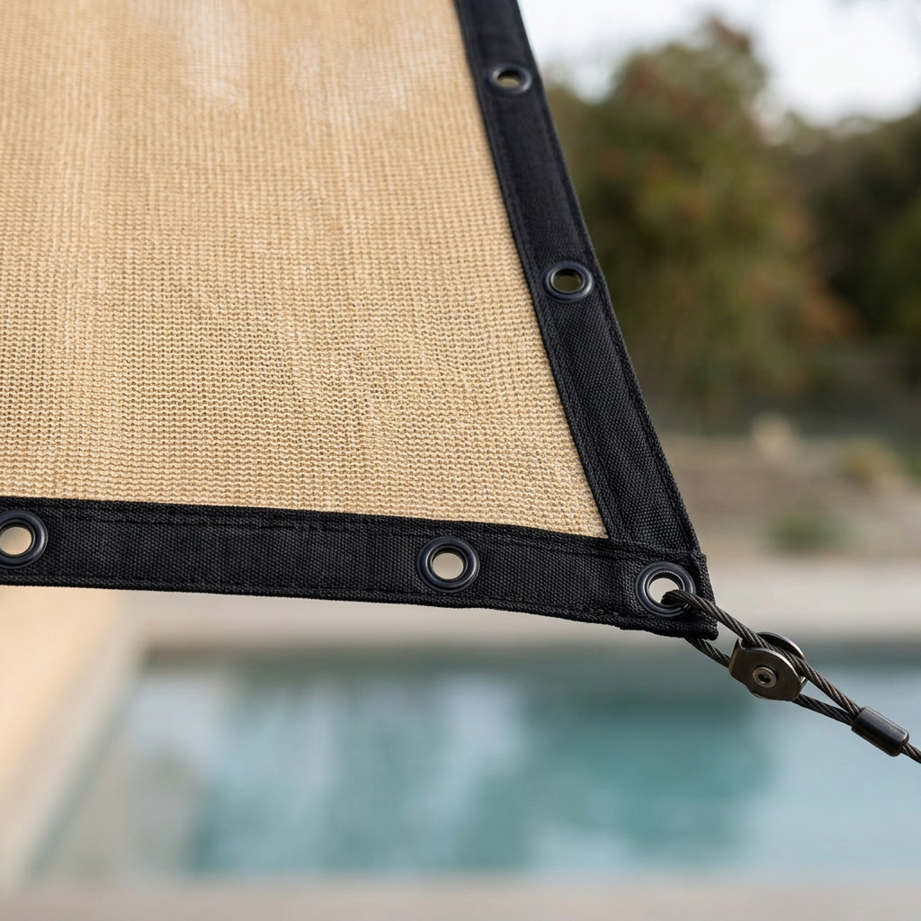 Elara Haus Grommeted Outdoor Sun Screen Canopy