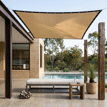 Elara Haus Grommeted Outdoor Sun Screen Canopy