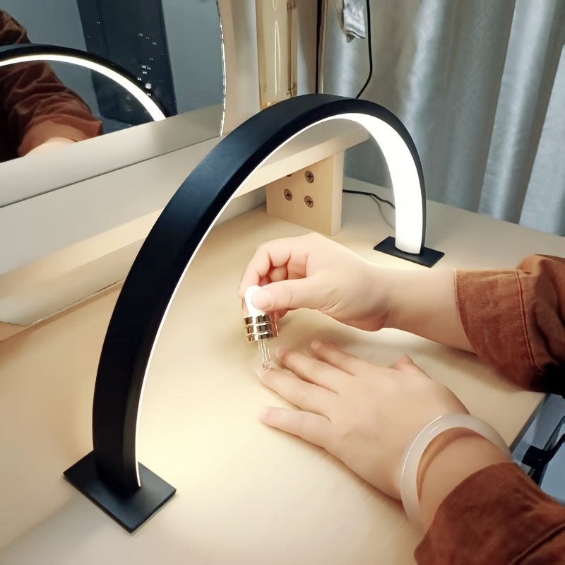 Crescent Moon LED Desk Lamp | Adjustable USB Metal Light 2