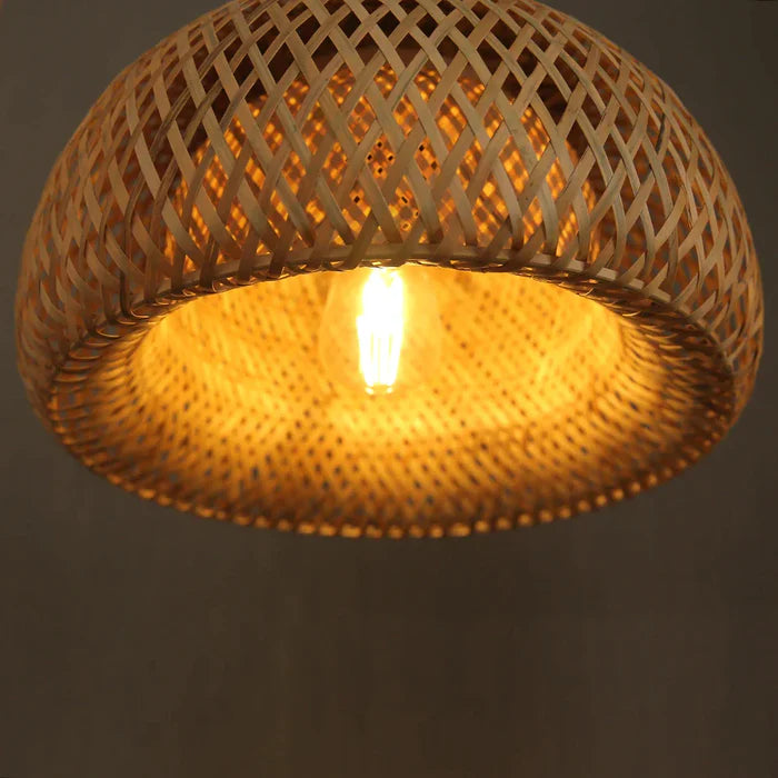 Boho Rattan Pendant Lamp – Handwoven Bamboo Ceiling Lamp 5